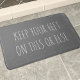 Tapis De Bain Drôle devis personnalisé Chalkboard Gris Grand (Keep your feet on this bath mat or else there WILL be trouble!)