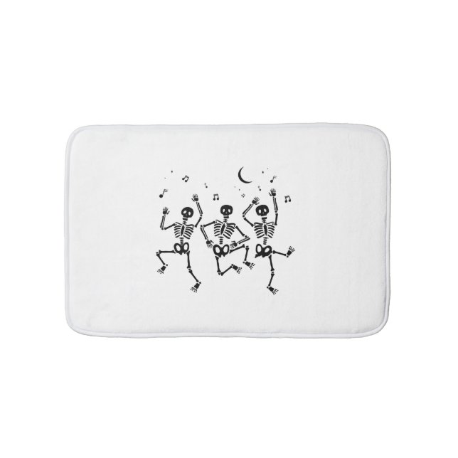 Tapis De Bain Drôle Halloween Danser Skeletons Happy Halloween (Devant)