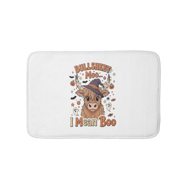 Tapis De Bain Drôle Halloween Vache Bullsheet Je Veux Dire (Devant)