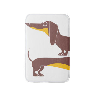 Tapis De Bain Drôle mignon dachshund pour parent chien long