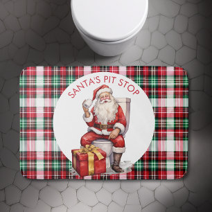 Tapis De Bain Drôle personnalisé Santa Claus Toilette Citation N