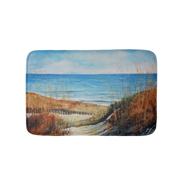 Tapis De Bain Dunes de sable et peinture océanique Mat de bain (Devant)