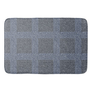 Tapis De Bain Dusty Dark Blue sur Blue Tweet Design