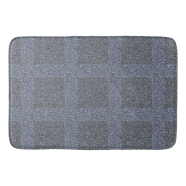 Tapis De Bain Dusty Dark Blue sur Blue Tweet Design (Devant)