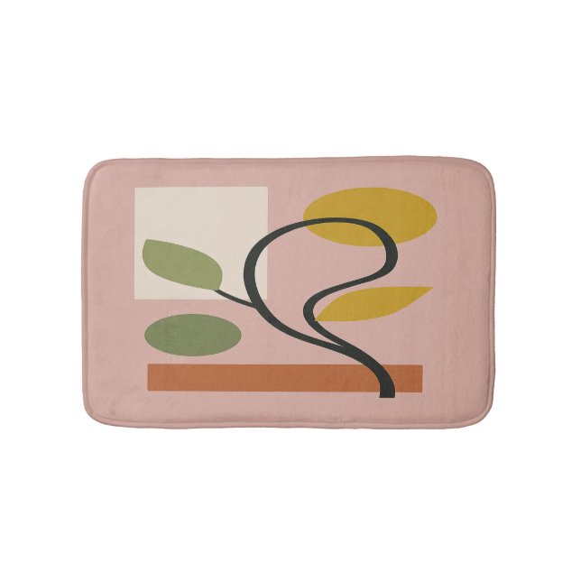 Tapis De Bain Dusty Rose Contemporary Geometric  (Devant)
