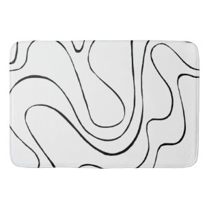 Tapis De Bain Ebb et flux 2 - Noir et blanc