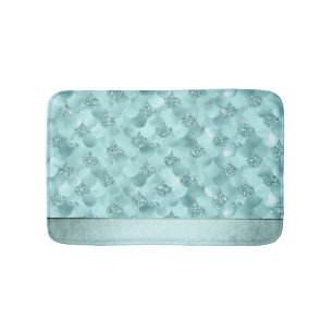 Tapis De Bain Échelle Mermaid Luxe Monnaie de mer vert Aqua Sh