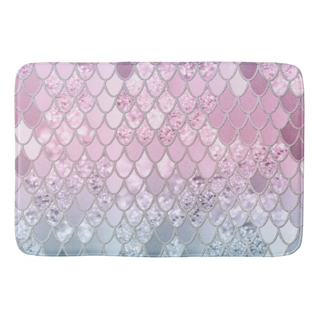 Tapis De Bain Échelles de Parties scintillant de sirènes #2 (Devant)