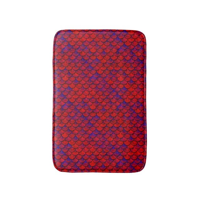 Tapis De Bain Échelles rouge et violet (Devant (Vertical))
