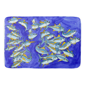 Tapis De Bain École heureuse de thon de truite saumonnée