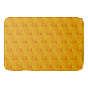 Tapis De Bain Écrasement d'abricot chic floral abstrait