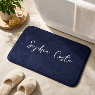 Tapis De Bain Écriture tendance Moderne Signature personnalisée 