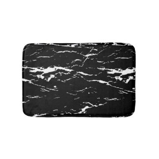 Tapis De Bain Effet Marbré noir et blanc