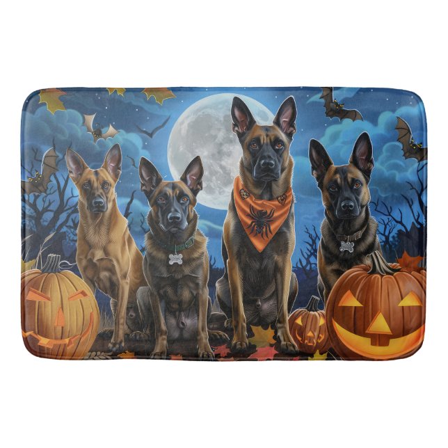Tapis De Bain Éffrayant belge de Malinoi Halloween (Devant)