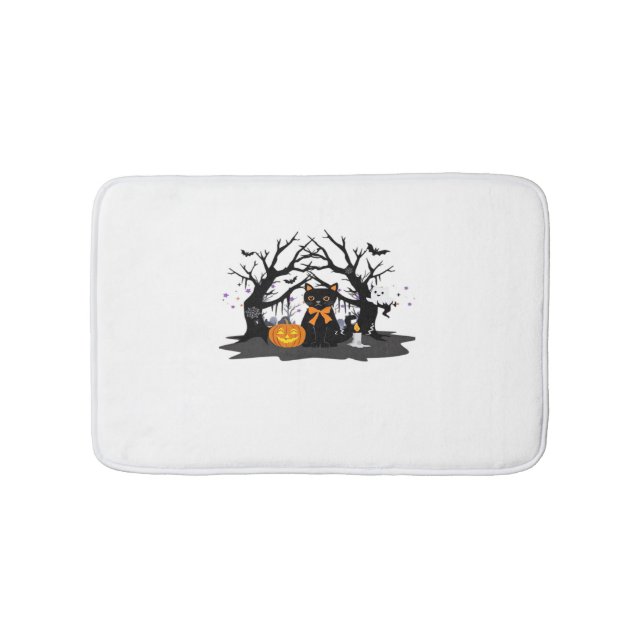 Tapis De Bain Éffrayant pattes et Citrouille Halloween Nights Cl (Devant)