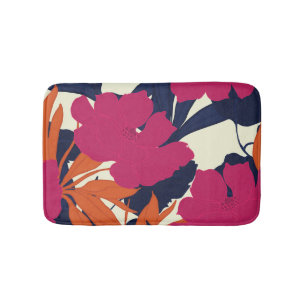 Tapis De Bain Élégance florale : motif abstrait