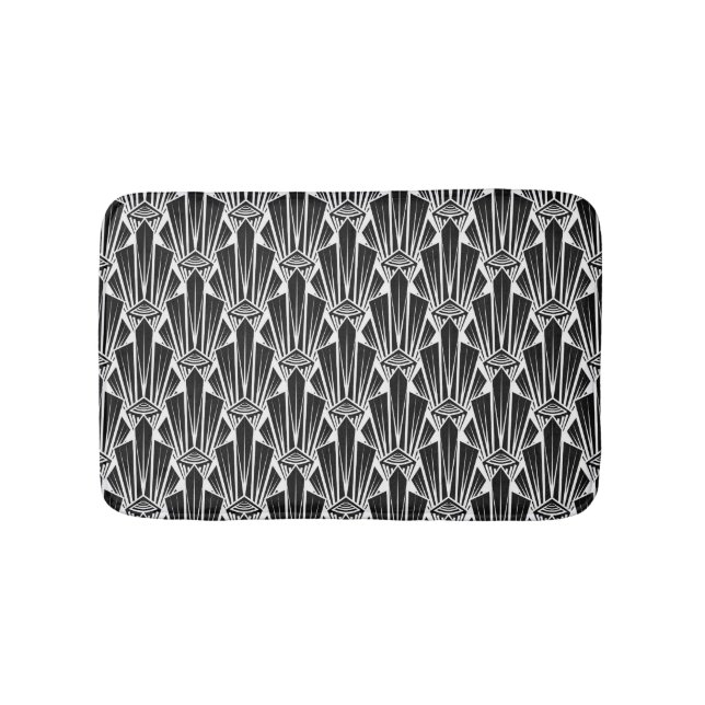 Tapis De Bain Élégant art sombre déco éléments géométriques abst (Devant)