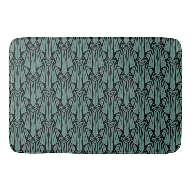 Tapis De Bain Élégant art sombre déco éléments géométriques abst (Devant)