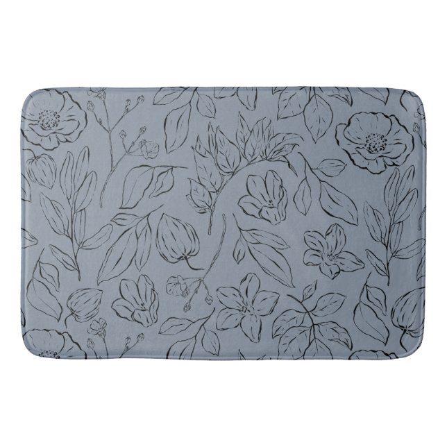 Tapis De Bain Élégant botanique floral (Devant)