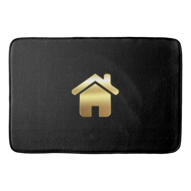 Tapis De Bain Elegant Gold House Symbole Real Estate Design (Devant)