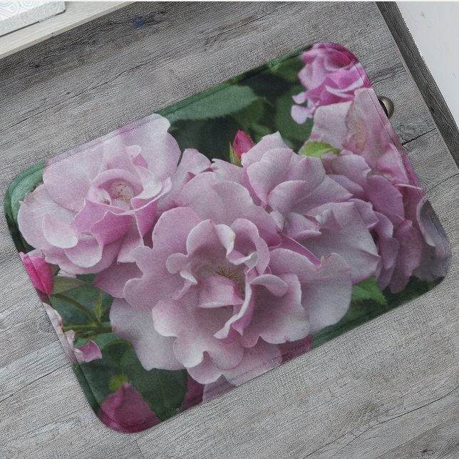 Tapis De Bain Élégant Lavande Roses Floral (In Situ)