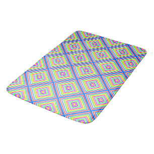 Tapis De Bain Élégant minimal simple carré géométrique coloré