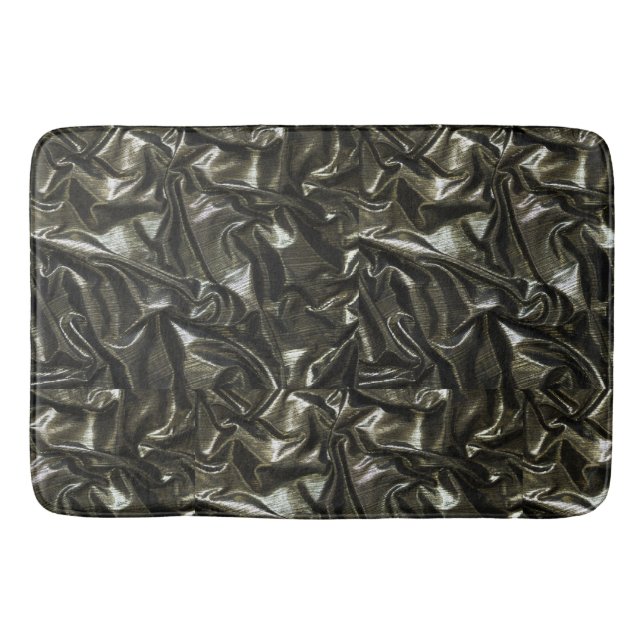Tapis De Bain Elégant satin noir rasé look (Devant)