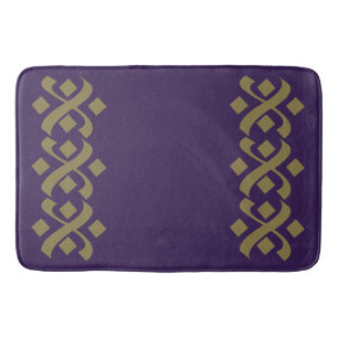 Tapis De Bain Élégant violet et beige foncé