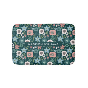 Tapis De Bain Elégante Fleurs élégantes Minimaliste Mat Bain