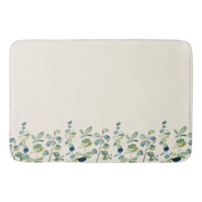Tapis De Bain Élégante végétation florale au large de l'Eucalypt (Devant)
