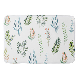 Tapis De Bain Éléments de congé d'aquarelle tendance