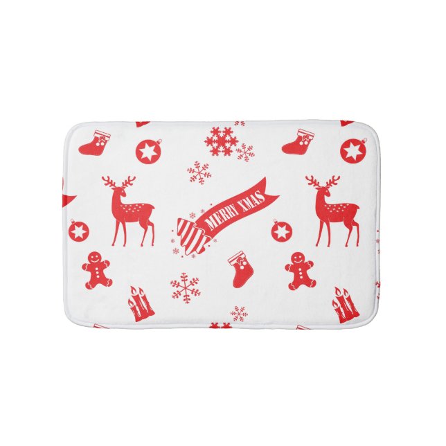 Tapis De Bain Éléments de Noël (Devant)