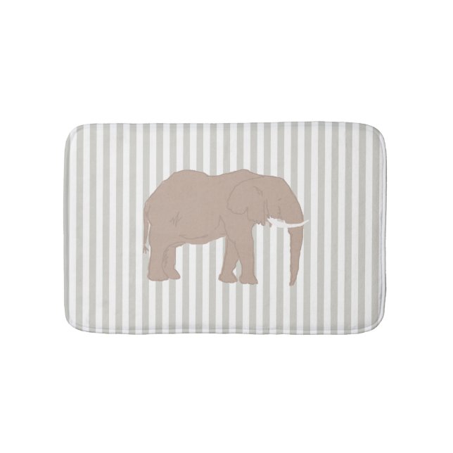 Tapis De Bain Elephant Safari Design Stripe Bain Mat (Devant)