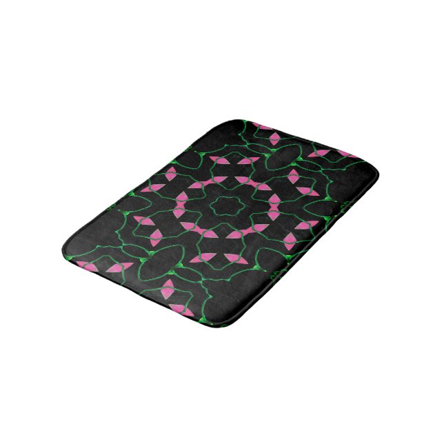 Tapis De Bain Emerald and Pink Kaleidoscope  (Angle)