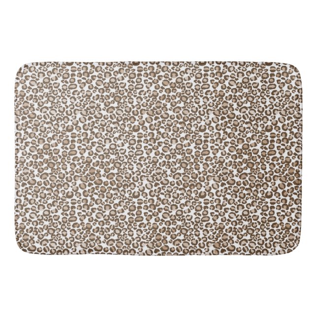 Tapis De Bain Empreinte de léopard Brown au chocolat (Devant)