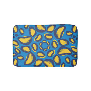 Tapis De Bain Empreinte de léopard coloré, texture transparente.