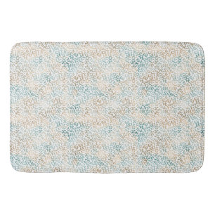 Tapis De Bain Empreinte de léopard Gold turquoise