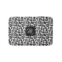 Empreinte de léopard noir et blanc avec le