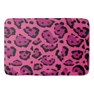 Tapis De Bain Empreinte de léopard rose chaud