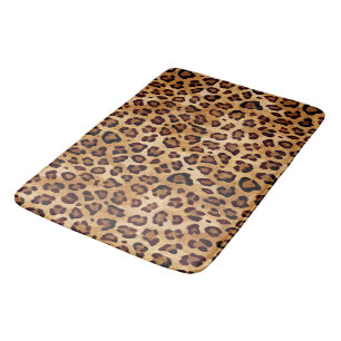 Tapis De Bain Empreinte de léopard Rustic Texture