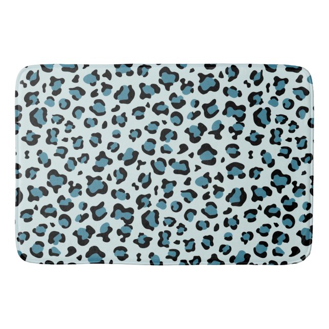 Tapis De Bain Empreinte de léopard, Spots de léopard, Leopard bl (Devant)