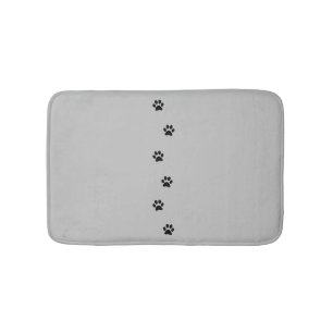 Tapis de bain Empreinte de patte gris et noir cerf