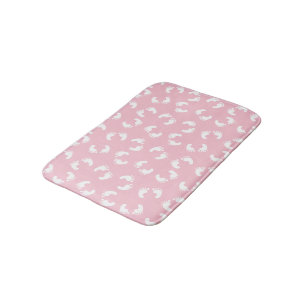 Tapis De Bain Empreintes Bébé, Pied Bébé, Marches, Fille Rose