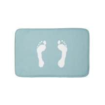 Empreintes de pas Blanc-Embouties (bleues)