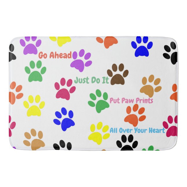 Tapis De Bain Empreintes de pattes (Devant)
