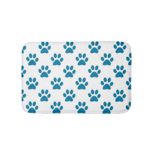 Tapis De Bain Empreintes de pattes bleus