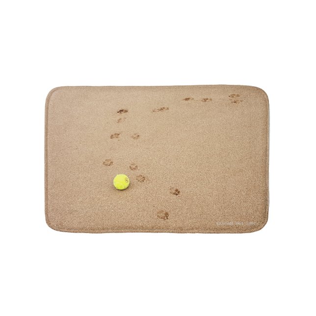 Tapis De Bain Empreintes de pattes dans le sable (Devant)