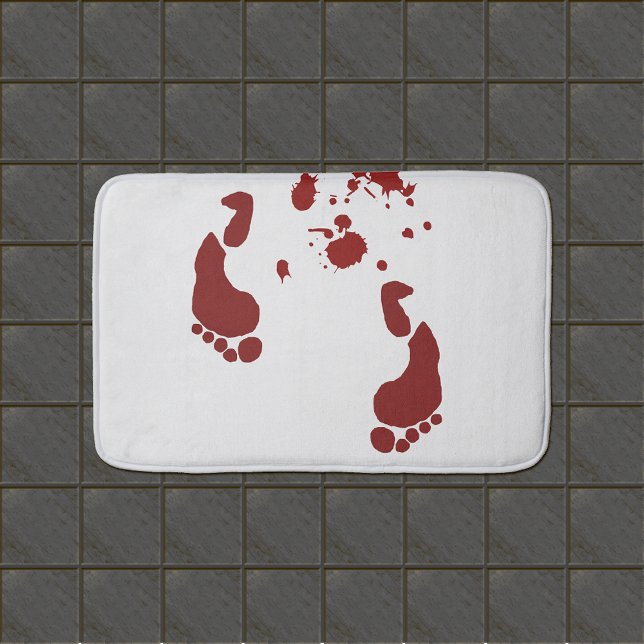 Tapis De Bain Empreintes sanglantes Sang Splissé Bain Mat (Créateur téléchargé)