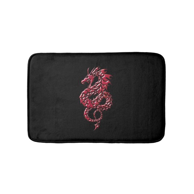 Tapis de bain en hausse de dragon rouge (Devant)