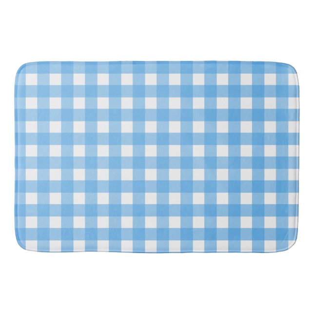 Tapis De Bain En vichy bleu ciel (Devant)